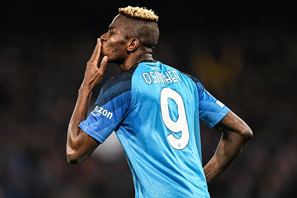 Victor Osimhen scored twice as Napoli cruised into the Champions League quarter-finals.