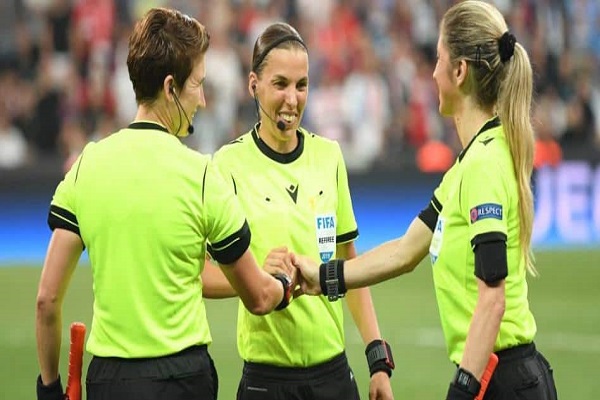Female referees will officiate matches at this year's men's World Cup for the first time in the tournament's history.