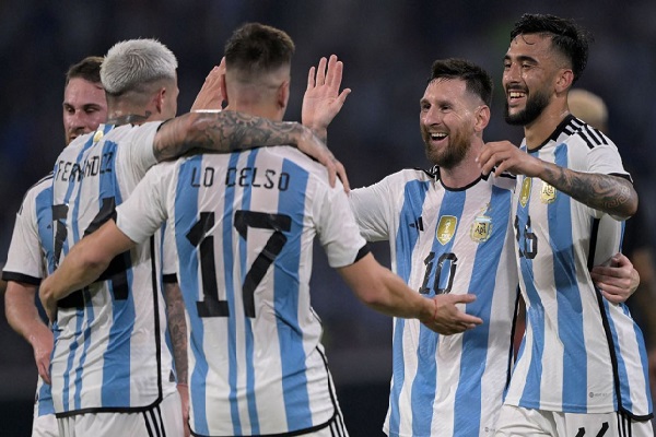 Messi scores a hattrick as Argentina beats Curacao 7-0.