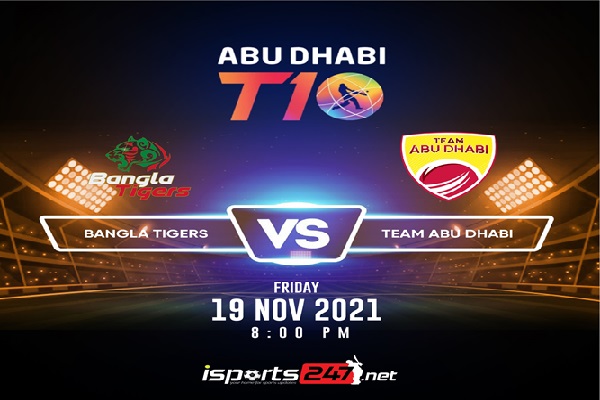 Abu Dhabi T10 League 2021 Match 2: Team Abu Dhabi vs Bangla Tigers