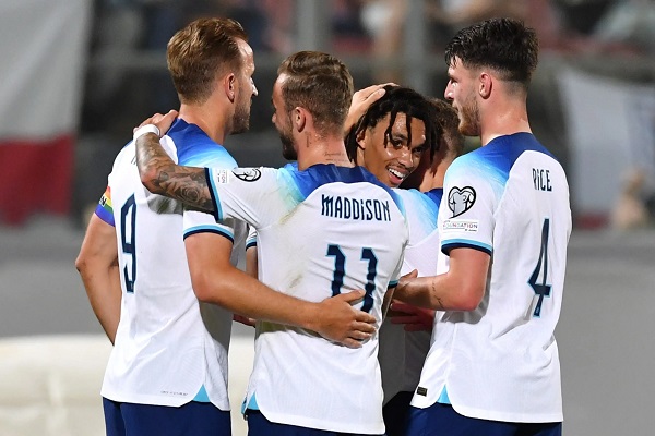 England dominates Malta 4-0 in the Euro Qualifying Round.